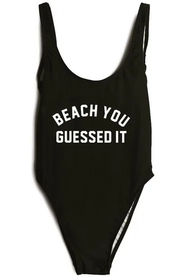 ПЛЯЖ ВЫ ДОГАДАЛИСЬ Письмо Отпечатано Купальники 2017 Женщины Дамы Бикини One Piece