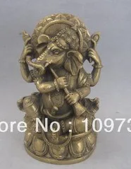 Bj015 Тибет четыре руки Ганапати слон Король Бог богатства Бронзовая статуя