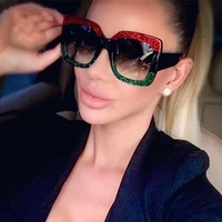 2018 fashion square sunglasses women italy luxury brand designer women mirror sun glasses vintage sun glasses female eyewear