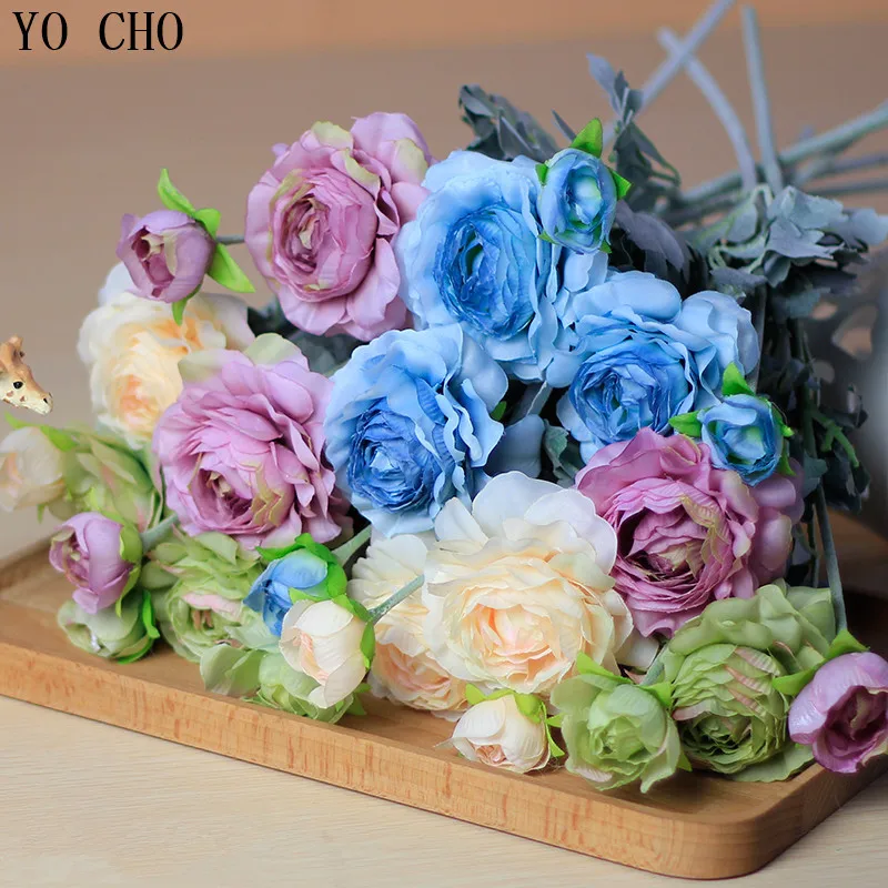 Украшение на 2 головки свадебные цветы Искусственный Пион букет Шелковый