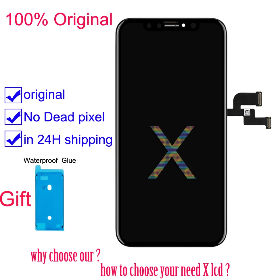 ЖК-дисплей для iPhone X 8X, ЖК-дисплей Pantalla с 3D сенсорным экраном, дигитайзер, полная сборка деталей TianMa OLED lcd