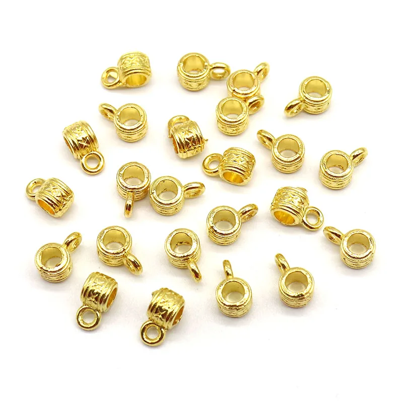 Mixed Different 50pcs Vintage Bead Charms Big Hole Beads European Pendant Fit Charm Bracelet DIY Pendants | Украшения и