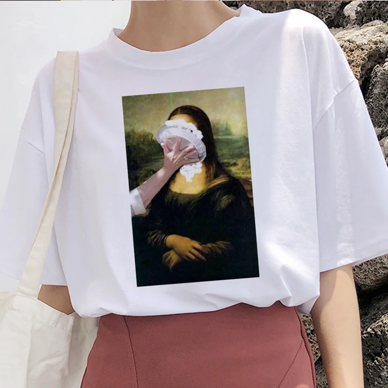 Женская футболка mona lisa уличная одежда с изображением собак в Корейском стиле