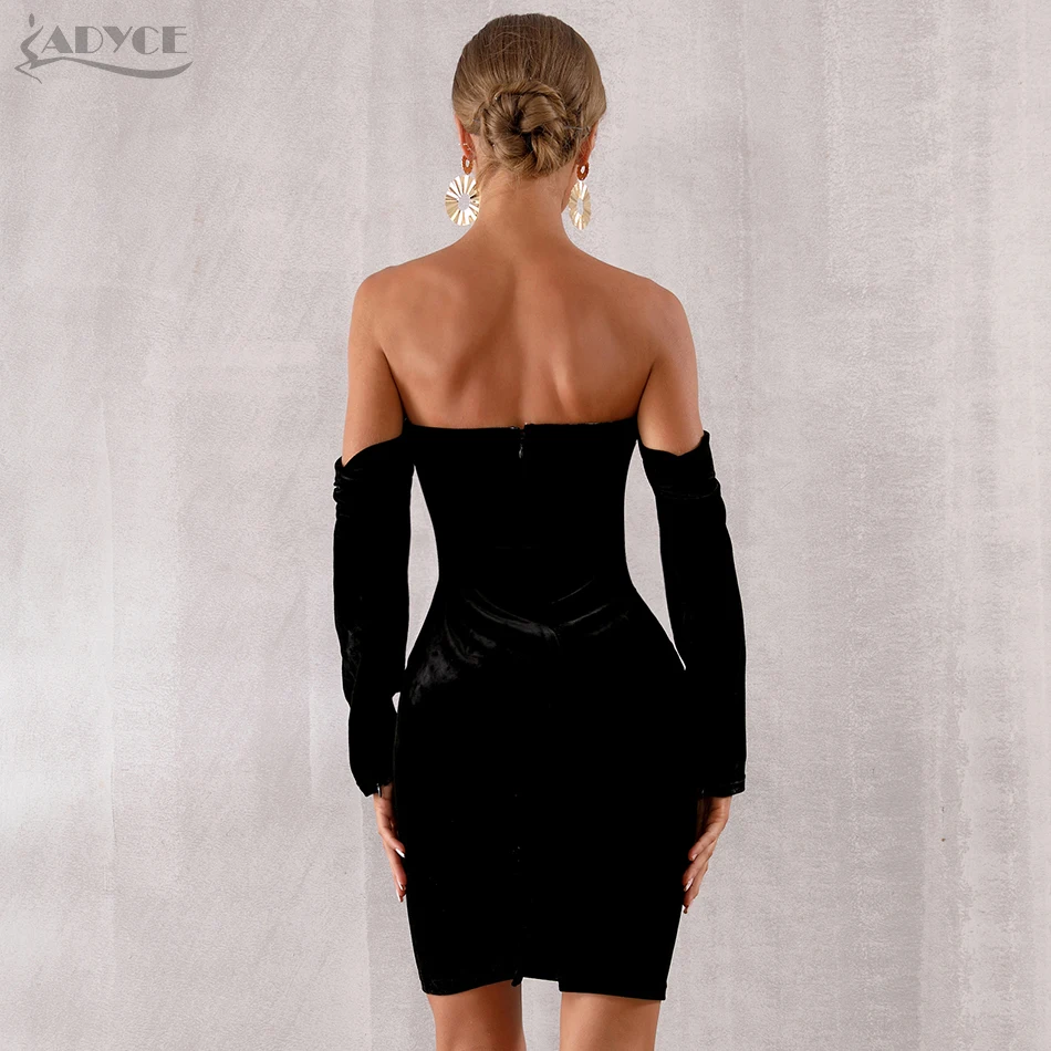 Adyce 2019 новое летнее женское вечернее платье знаменитостей vestidos с длинным рукавом