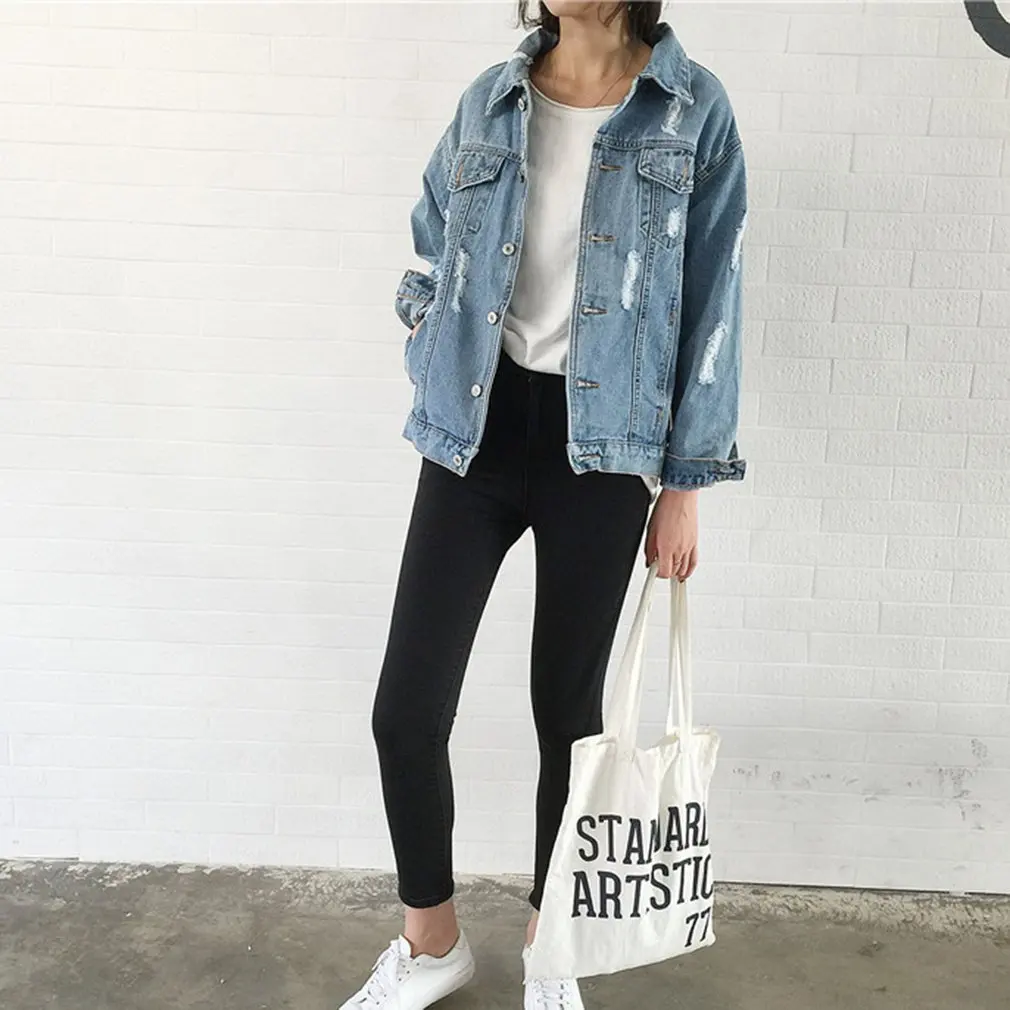 Для женщин джинсы куртка Sexy Lady Одежда Harajuku элегантный Femal тонкий деним Курточка