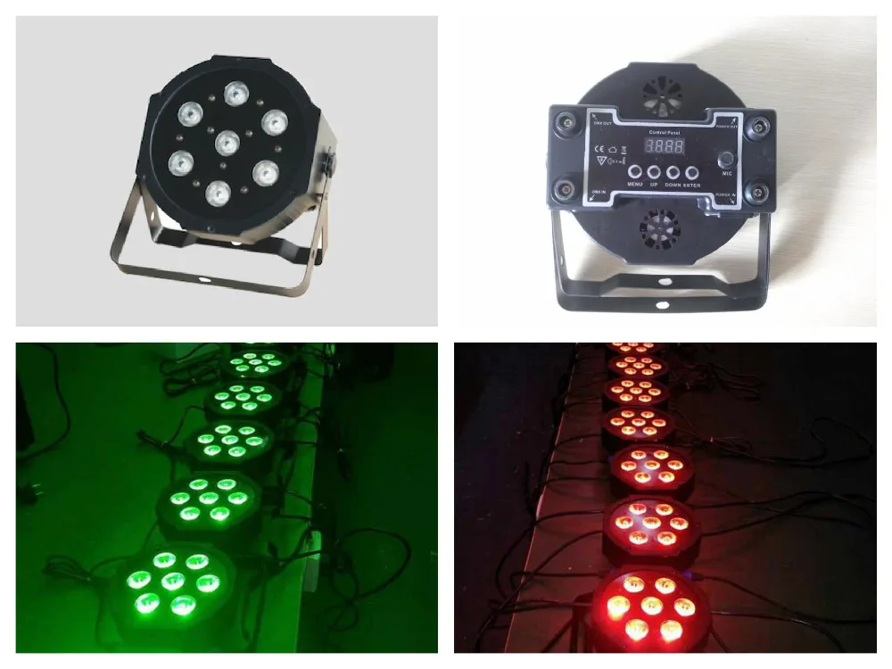 20 шт./лот ADJ IEC Power IN/OUT LED Slim par Light 7x 3 Вт/9 Вт RGB 3in1 или 4 Вт/12 RGBW 4in1 7x15 RGBWA 5in1 Flat Par38 DMX|rgbw