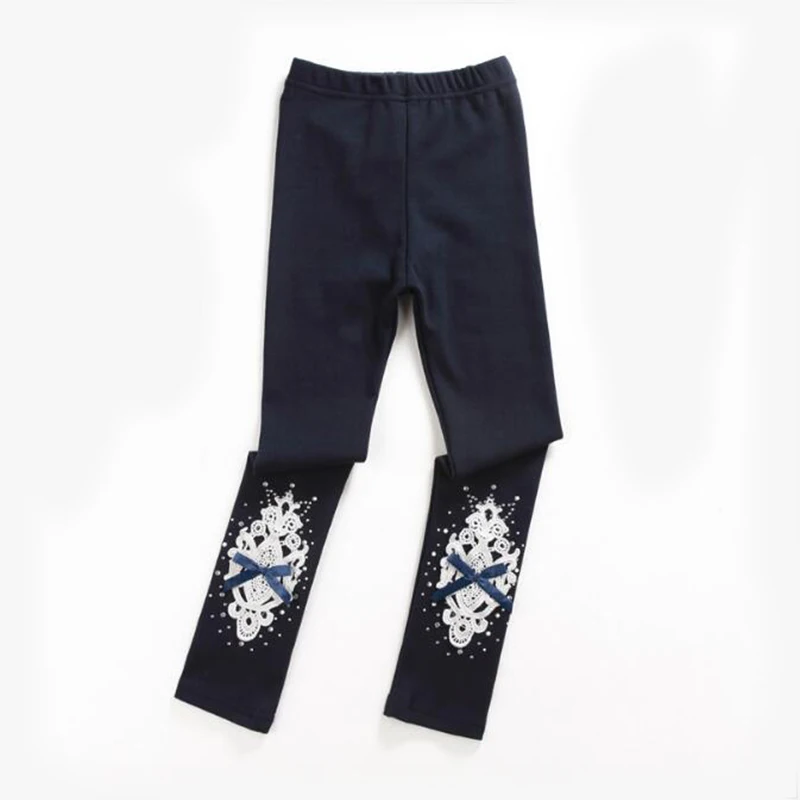 Женские осенние новые детские хлопковые кружевные леггинсы женские брюки