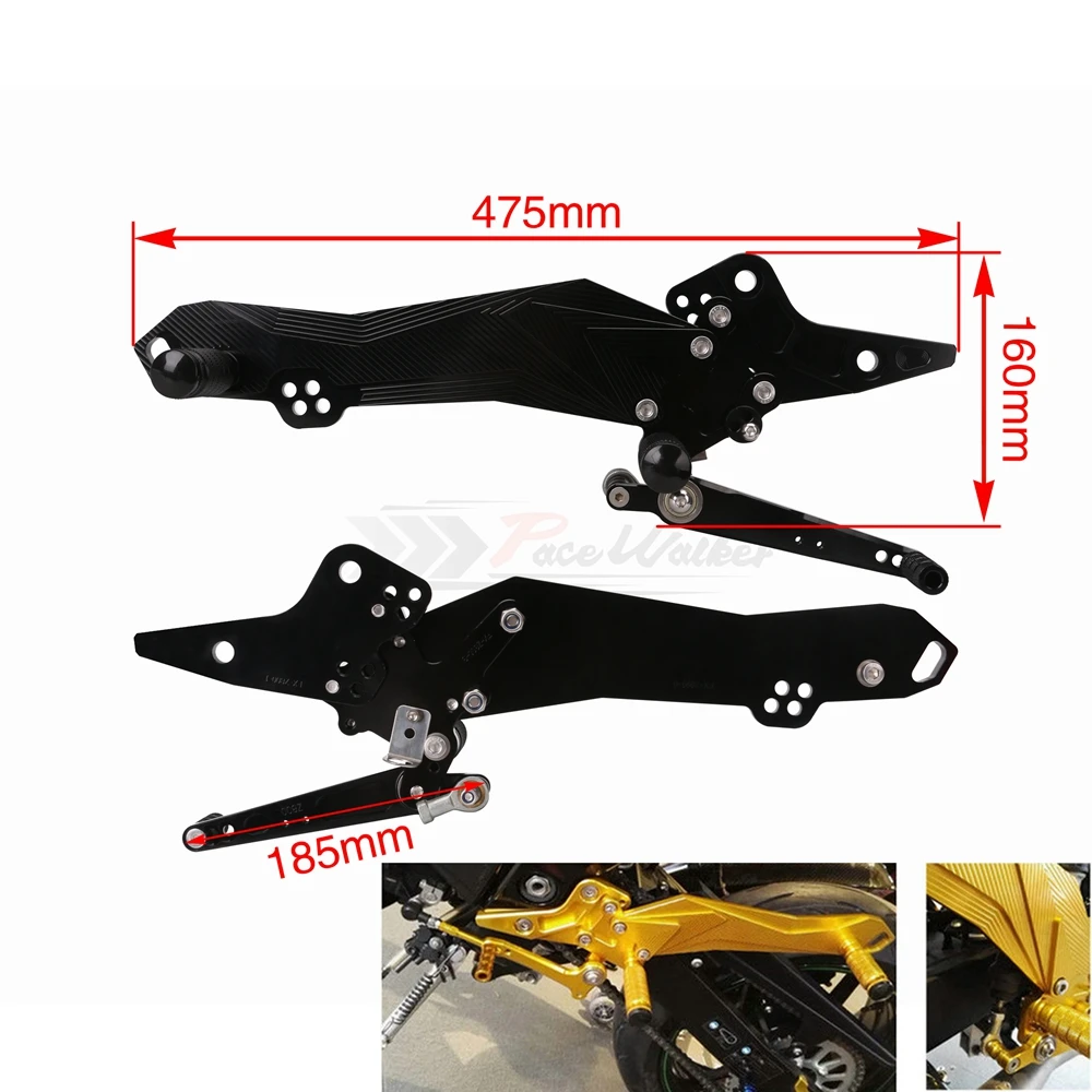 Подножка для мотоцикла с ЧПУ регулируемый задний комплект мотора подножки Kawasaki