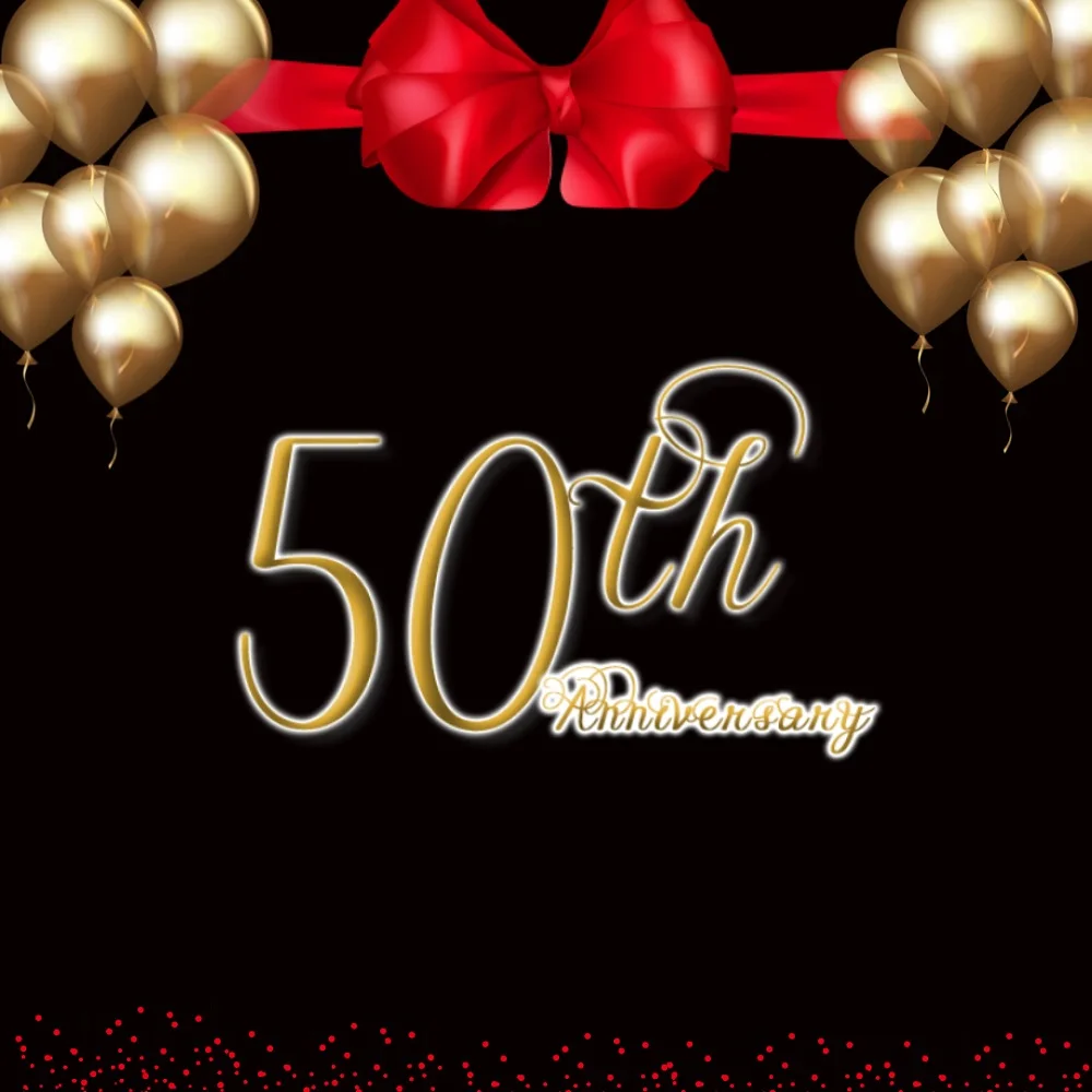 Золотой и черный Photo Studio новогодних декораций Happy 50th День рождения украшения