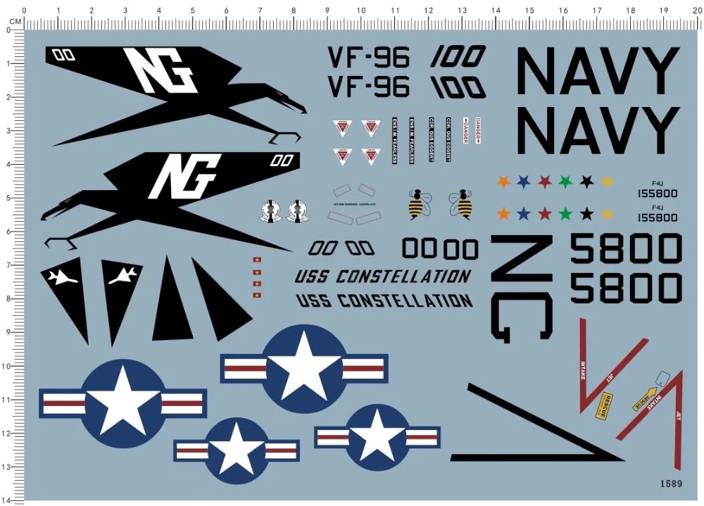 Деталь Up 1/48 US военно воздушные силы ВВС США F 4J Phantom II VF 96 Fighter Модель Набор
