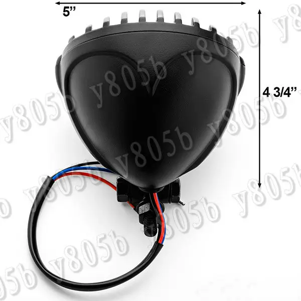 Винтажная светодиодная фара 5 дюймов черного цвета + сигнал поворота для Honda Shadow