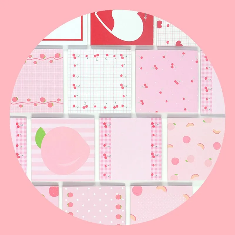 50 страниц милые Kawaii Ins фрукты Клубника Вишня липкая заметка блокнот наклейка для