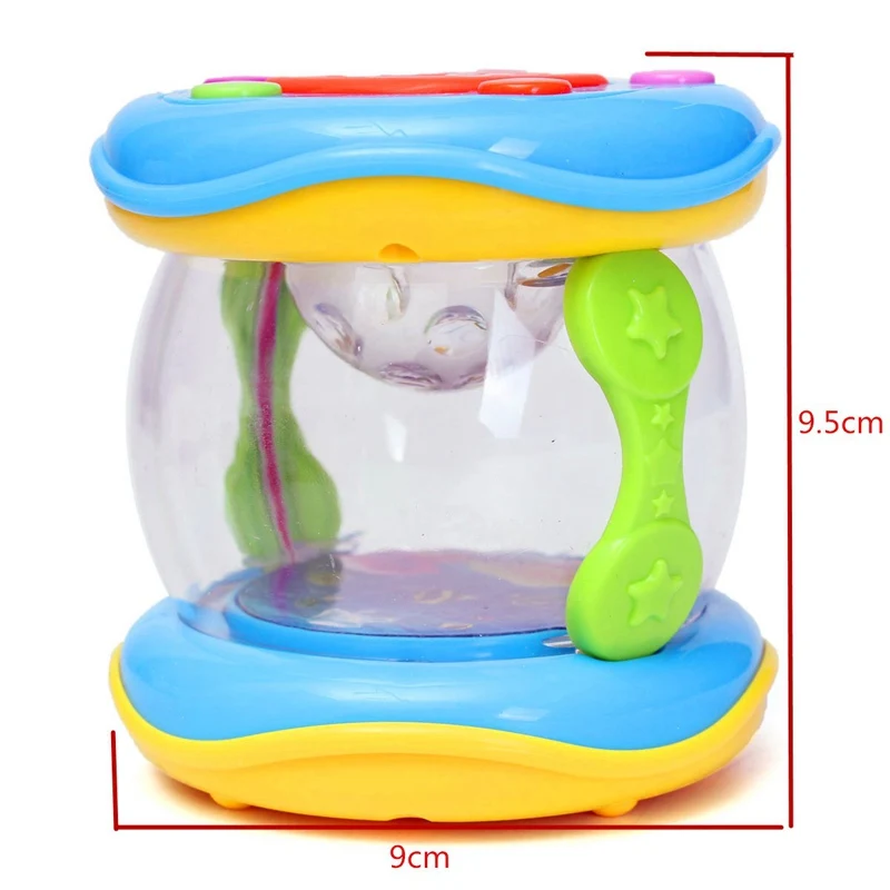 

Funny Children Infant Toys Mini Magic Hand Drum Beat LED Music Early Childhood Educational Learning Developmental Baby Rattles