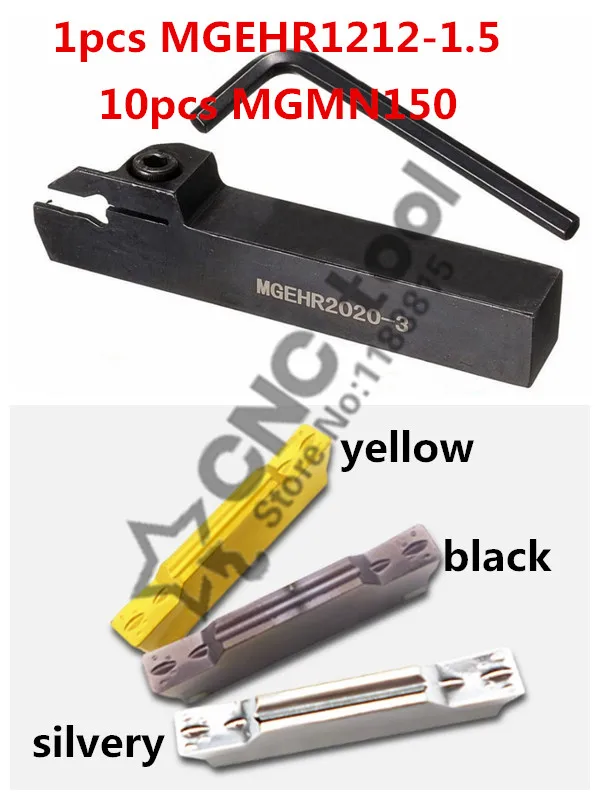 11 шт./компл. токарные инструменты с ЧПУ MGEHR1212 1.5 1 шт. + 10 MGMN150
