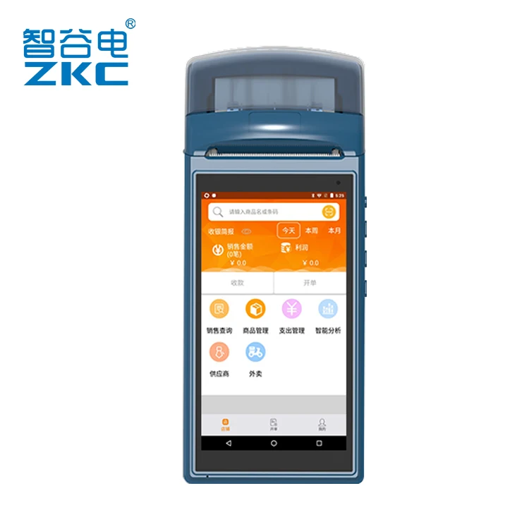 Портативный беспроводной POS терминал с платформенным принтером 3G для