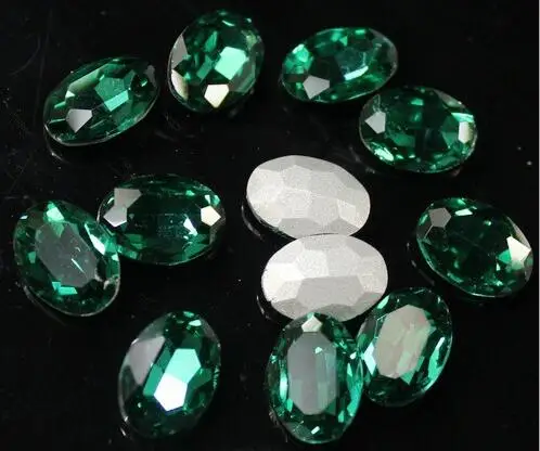 

Emerald Color Oval Crystal Glass Pointed Back Glass Fancy Stones beads.10*14mm,13*18mm,18*25mm,20*30mm