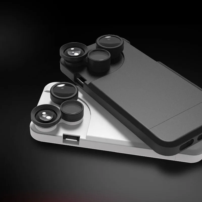 DOITOP 4 в 1 мобильный телефон Lensese Чехлы полное покрытие для iPhone X 8 7 6 S 6 Plus широкоугольный Макросъемка эффект «рыбий глаз» телефон линзы чехол