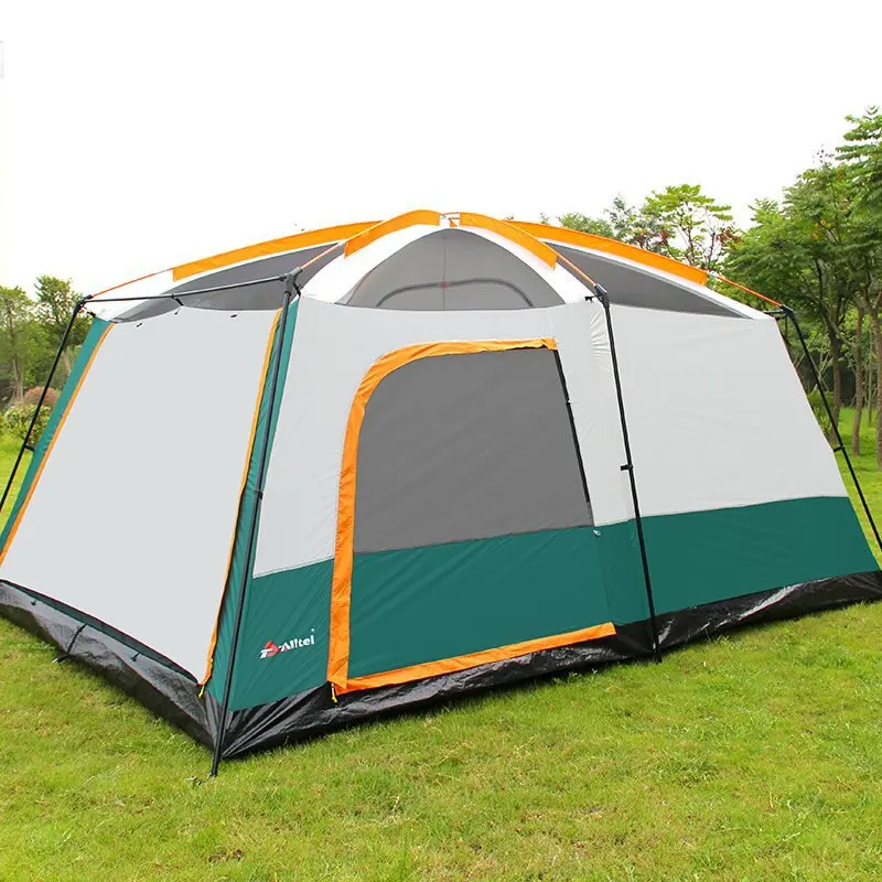 Preise 8 10 12 Person Große Camping Zelt Wasserdicht Familie Zelte Für Outdoor Doppel Schichten Event Luxus Camping Zelte