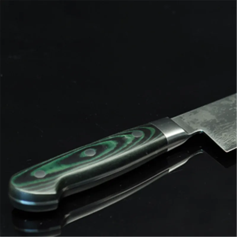 27 см кухонный нож шеф повара японский vg10 Дамасская сталь Gyuto резак для мяса рыбий