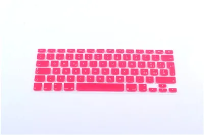 EU layout Pink Итальянский lingua italiana защитный чехол для клавиатуры для Macbook air 13 Pro 13 15 силиконовая пленка наклейка ЕС Великобритания - Цвет: EU layout Pink