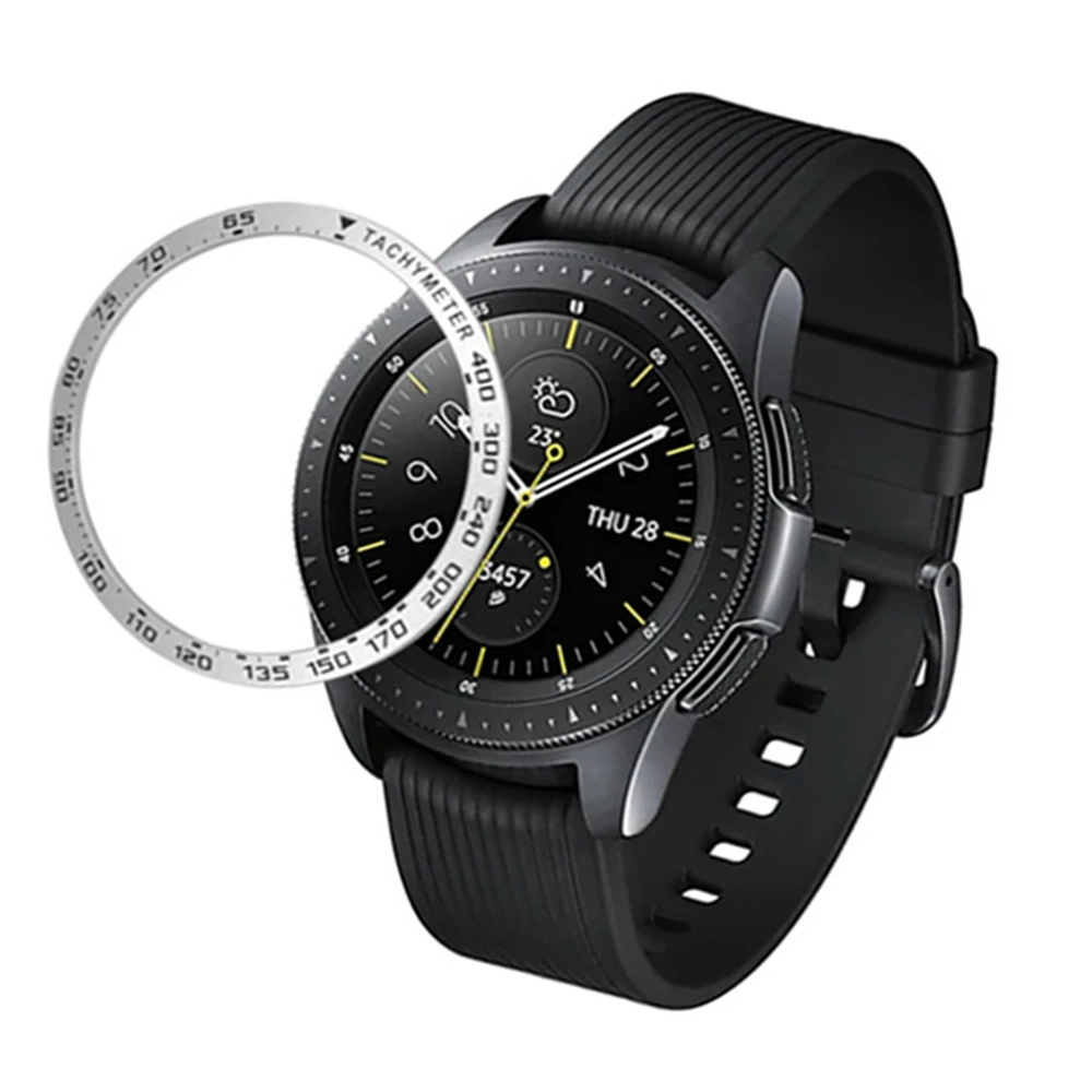 Металлический ободок для samsung Galaxy Watch 46 мм/42 мм/gear S3 спортивный кольцо Клей чехол
