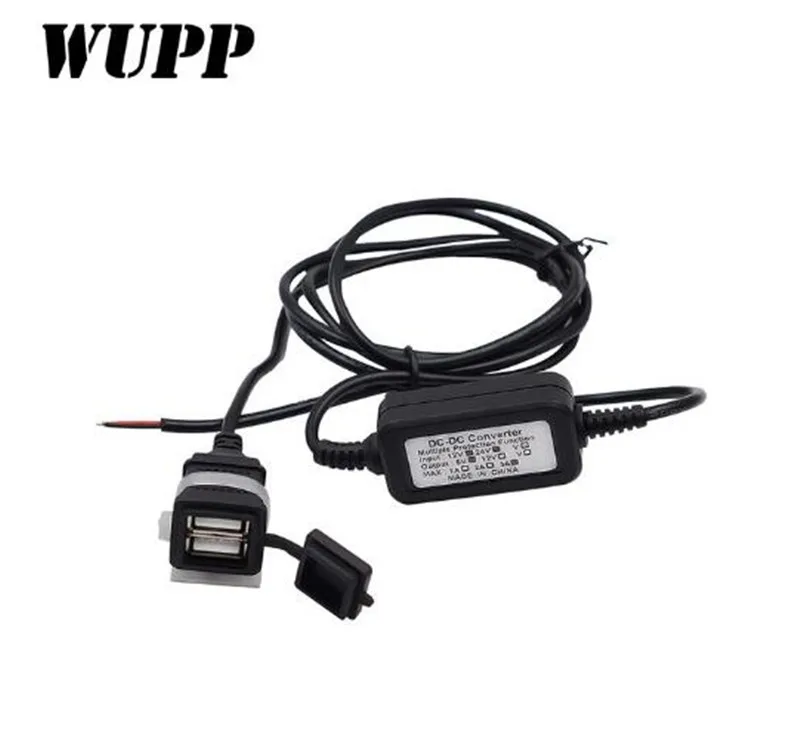 Водонепроницаемое автомобильное зарядное устройство WUPP 5 В 3 а с двумя USB
