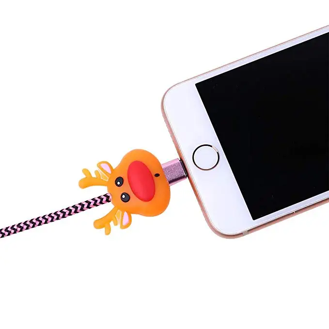 Рождество укус защита для usb-кабеля для iPhone6 7 8 X Кабельный организатор линии передачи данных управление зарядки защиты huawei samsung