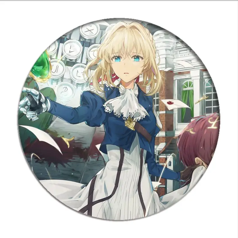 Аниме фиолетовый Evergarden значок косплея Claudia Hodgins брошь коллекция булавок Значки