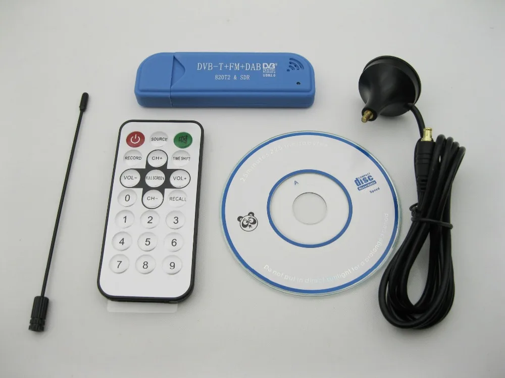 Цифровой спутниковый USB2.0 ТВ приставка DAB FM DVB T RTL2832 R820T SDR RTL ключ палка цифровой