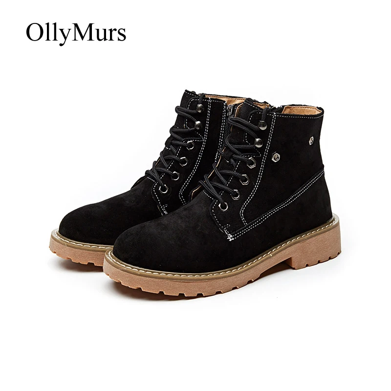 Botas mujer 2019 повседневная обувь женские ботинки Martin модные брендовые Ретро из