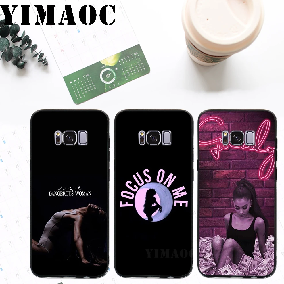YIMAOC Ariana Grande singer Soft Silicone Case for Samsung Galaxy A3 A5 A6 Plus 2017 2016 S6 S7 Edge S8 S9 &amp Note 8 9 |