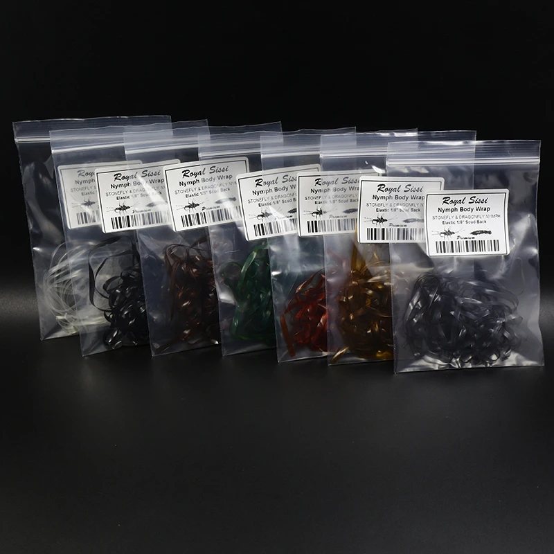 Комплект из 4 м эластичных лент для завязывания мушек 1/8 дюйма|tying materials|fly materialfly