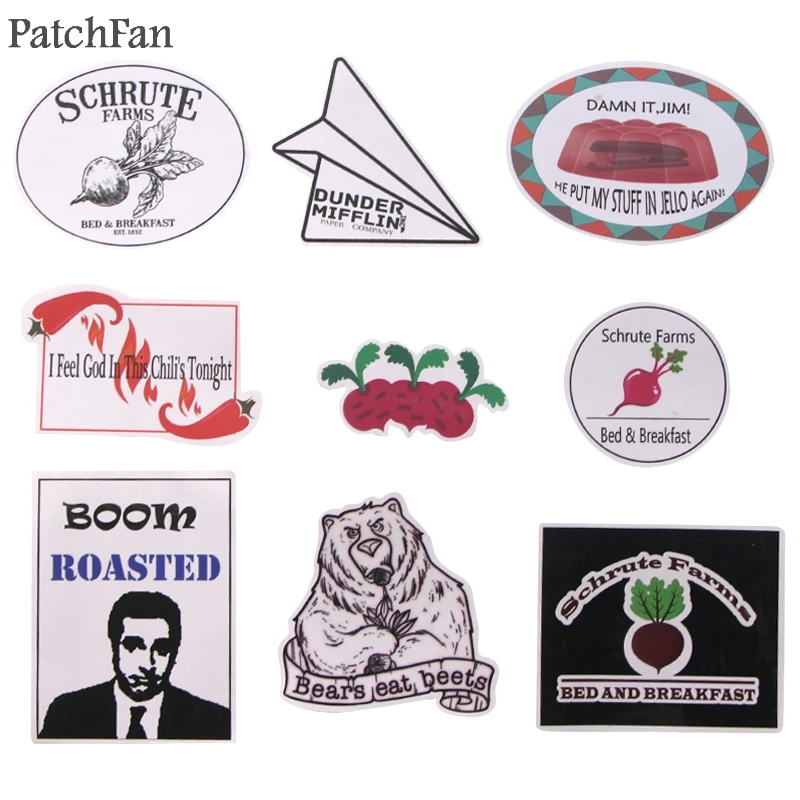 patchfan 46pcs the office funny tv show kids toy sticker for diy scrapbooking album laptop phone notebook decal sticker a1763 free global shipping