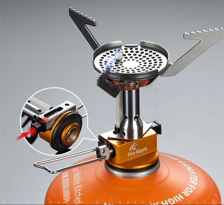 Газовая плита Fire Maple, супер легкая Мини карманная горелка для приготовления пищи на открытом воздухе, Складная газовая плита для кемпинга 2800 Вт с зажиганием