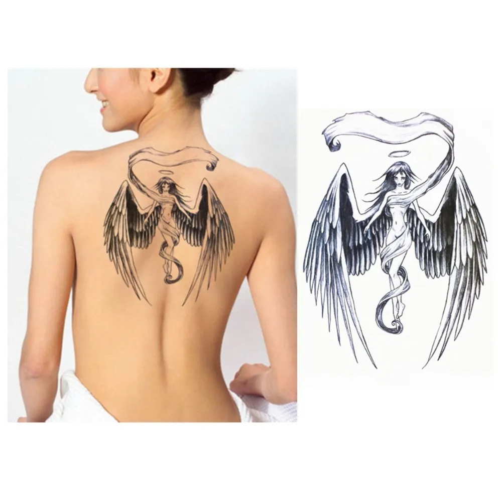 

Angel Wings Tattoo Fashion Angel Tattoo Stickers New Water Transfer Waterproof Temporary Tattoo Sticker Body Art New Product