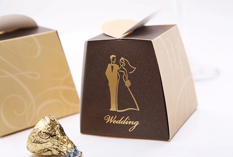 Романтический подарок мешок Кофе Цвет элегантные роскошные украшения лазерная