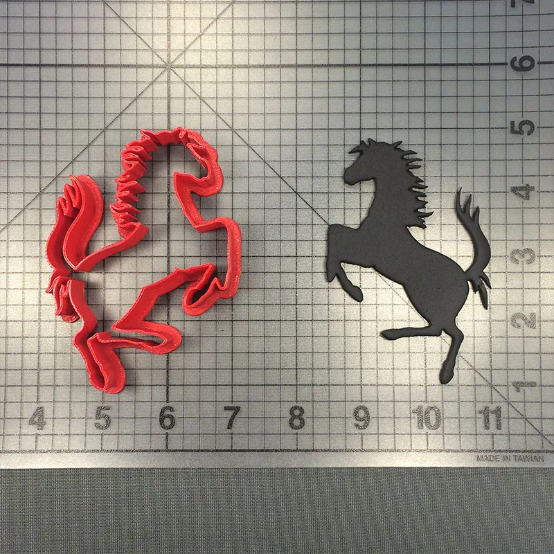 Логотип Ferrari Horse формочка для печенья на заказ с 3D принтом Fondant Cupcake верхняя форма