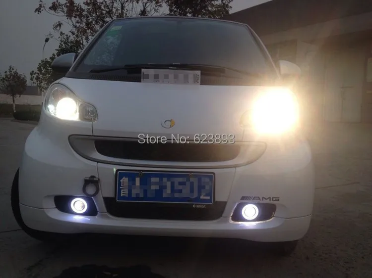 Бесплатная доставка 2x LED DRL COB angel eye объектив для проектора автомобиля Стайлинг