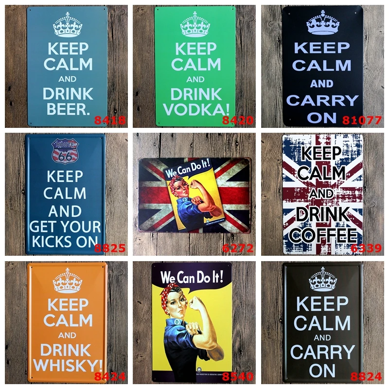 Keep Calm And Drink Beer Водка Виски металлические знаки мы можем сделать это ретро постер