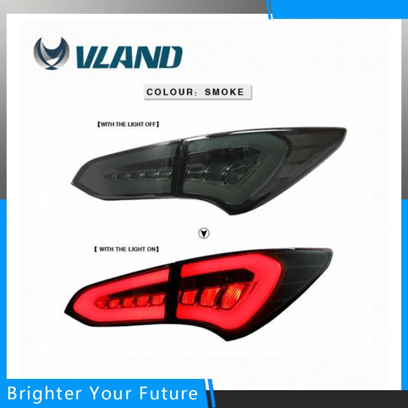 LED Tail Lights For HYUNDAI SANTA FE 2013 For Santafe Rear lights Tail Lamp Brake Red Smoke