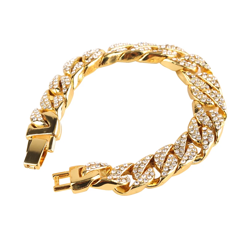 Elegant Crystals Metal Women Chain Bracelets Trendy Lady Wrist Jewelry Bangles Gifts | Украшения и аксессуары