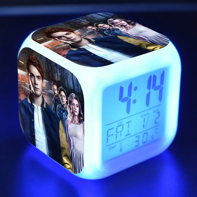 Popular Riverdale TV Figures LED Clock Alarm Colorful Flash Light Desk Watch Toys | Игрушки и хобби