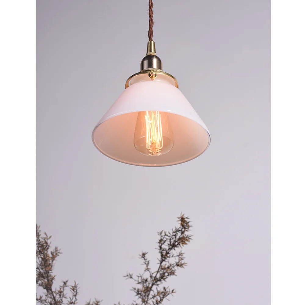 Стеклянная простая Подвесная лампа в японском стиле современная маленькая