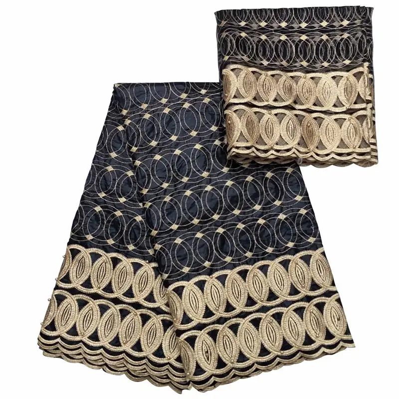 Последняя африканская кружевная ткань Bazin Riche 7 ярдов французский Кружевной Тюль