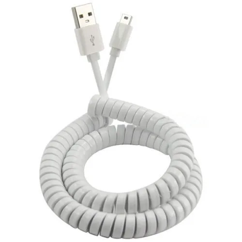 Спиральный кабель электропитания премиум класса 3 м с разъемом USB папа на 5