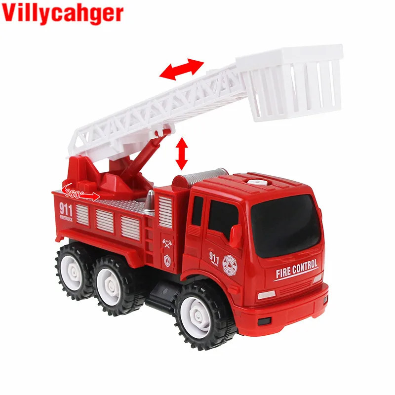 DIY Высокая симуляция пожарная лестница инженерный грузовик Разборка и сборка инерционная пластиковая
