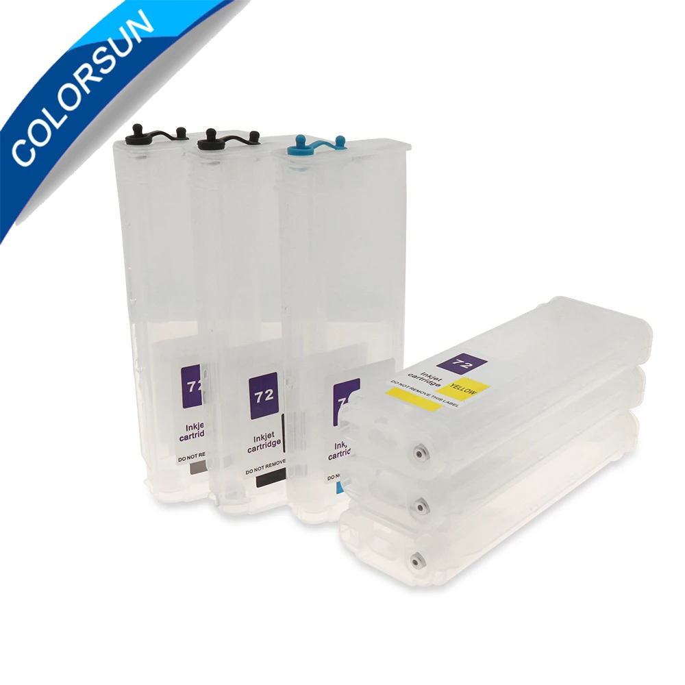 Colorsun 280 мл перезаправляемый картридж совместимый для hp 72 для hp T795 T610 t620 T1120 T1200 T1300 T2300 T770 T790 C9403A