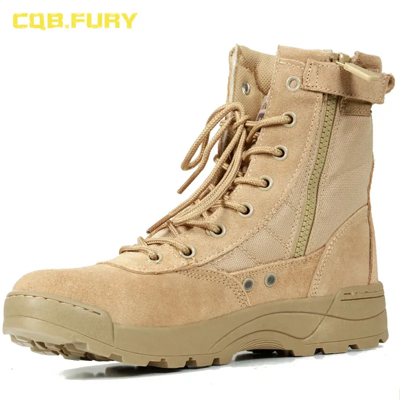 CQB.FURY летние мужские военные тактические ботинки из коровьей замши пустынные