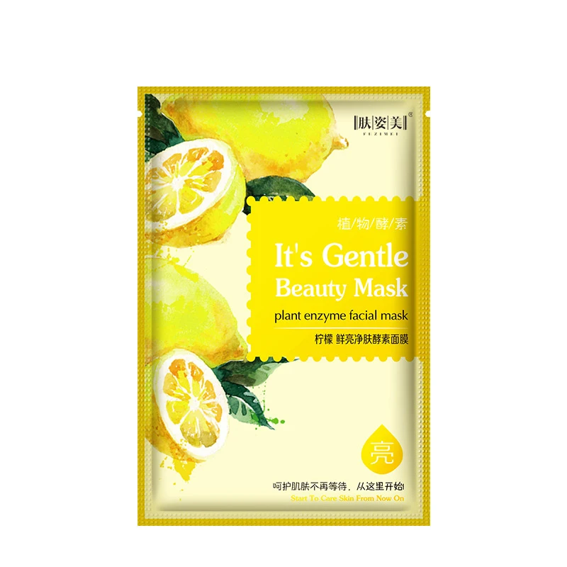 Lemon Лимон красный гранат маска фрукты животные тушь маска для лица Лечение лист маски корейская косметика акне Tony Moly уход за кожей - Цвет: Lemon