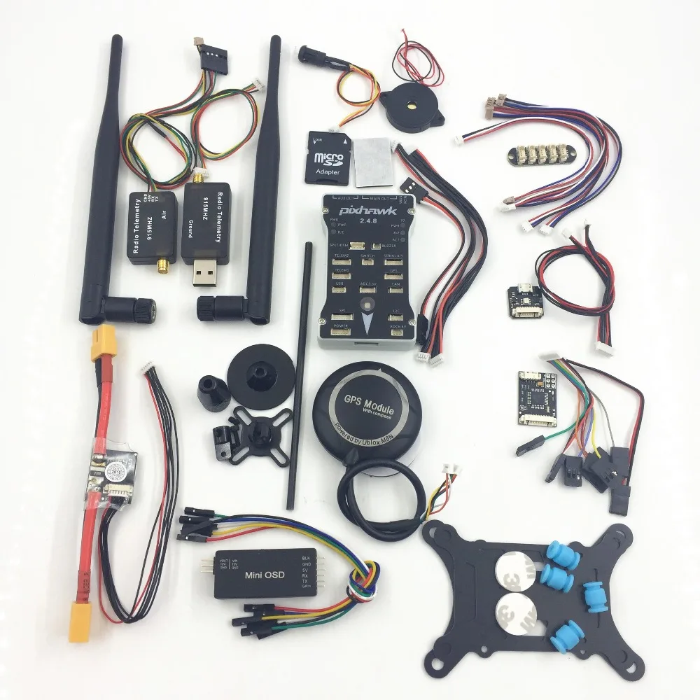 Контроллер полета Pixhawk PX4 PIX 2.4.8 32 бит + 433/915 Телеметрия M8N GPS Minim OSD PM выключатель